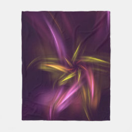 Lila Shades Abstrakt Blume Fantasie Fleecedecke