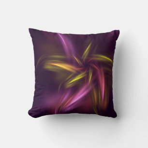 Lila Shades Abstrakt Blume Fantasie Kissen