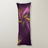 Lila Shades Abstrakt Blume Fantasie Seitenschläferkissen (Rückseite (Vertikal))