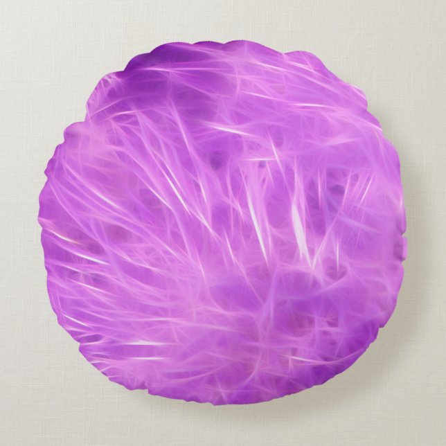 Lila Shades-Blume verändert Rundes Kissen (Vorderseite)