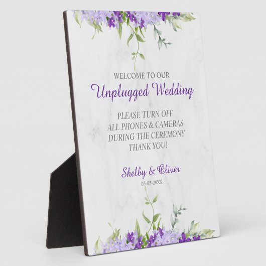 Lila Shades Blume Zweige nicht verbunden Hochzeit Fotoplatte (Seite)