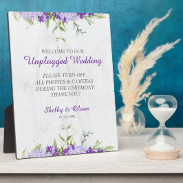 Lila Shades Blume Zweige nicht verbunden Hochzeit Fotoplatte