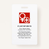 Lila Shades White Wave Foto Template Mitarbeiter I Ausweis (Rückseite)