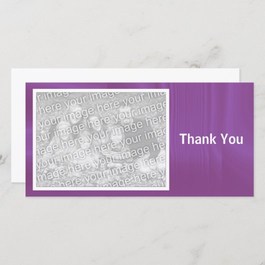 Lila Shadows Dankeskarte (Vorne/Hinten)