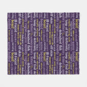 Lila Shakespeare Insult Funny Literatur Fleecedecke (Vorderseite (Horizontal))