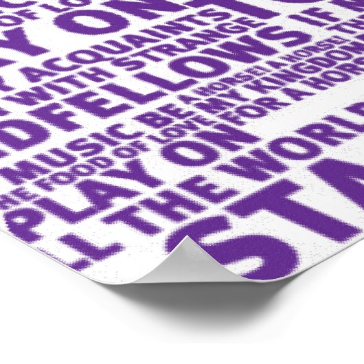 Lila Shakespeare-Textdesign Poster (Ecke)