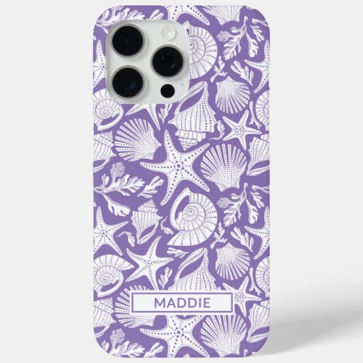 Lila Shells Personalisiertes Case-Mate iPhone Case (Rückseite)