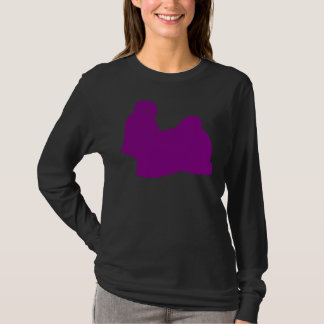 Lila Shih Tzu Silhouette T-Shirt
