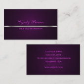 Lila Shimmer mit Silber-Visitenkarte Visitenkarte (Vorne/Hinten)