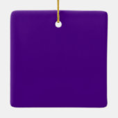 Lila Shimmer Square Ornament - individuell einstel (Rückseite)