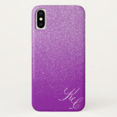 Lila Shimmer-Staub Personalisierte Telefonzelle Case-Mate iPhone Hülle (Rückseite)