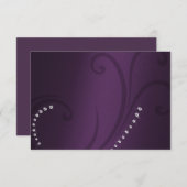 Lila Shimmer-Wirbel und Crystals-UAWG RSVP Karte (Vorne/Hinten)