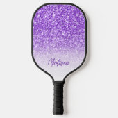 Lila Shiny Glitzer Pickleball Schläger (Rückseite)