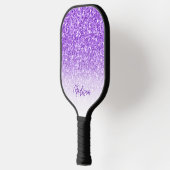 Lila Shiny Glitzer Pickleball Schläger (Links)