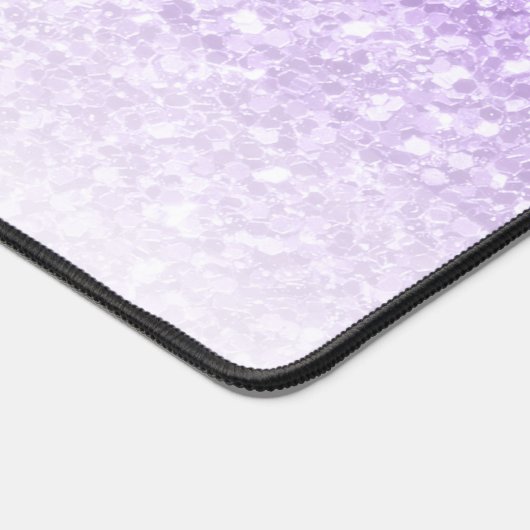 Lila Shiny Glitzer Schreibtischunterlage (Ecke)