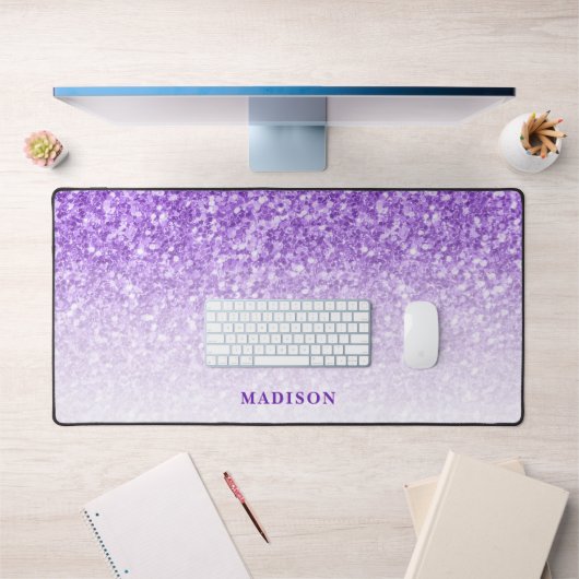 Lila Shiny Glitzer Schreibtischunterlage (Büro 1)