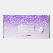Lila Shiny Glitzer Schreibtischunterlage (Tastatur & Maus)