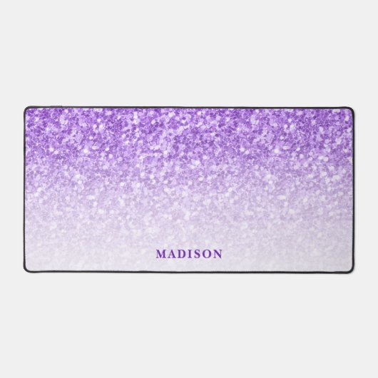 Lila Shiny Glitzer Schreibtischunterlage (Vorderseite)