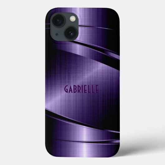 Lila Shiny-Metallic-Aluminiumsiegel Case-Mate iPhone Hülle (Rückseite)