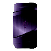 Lila Shiny-Metallic-Aluminiumsiegel Incipio iPhone Geldbeutel-Hülle (Folio Vorderseite)