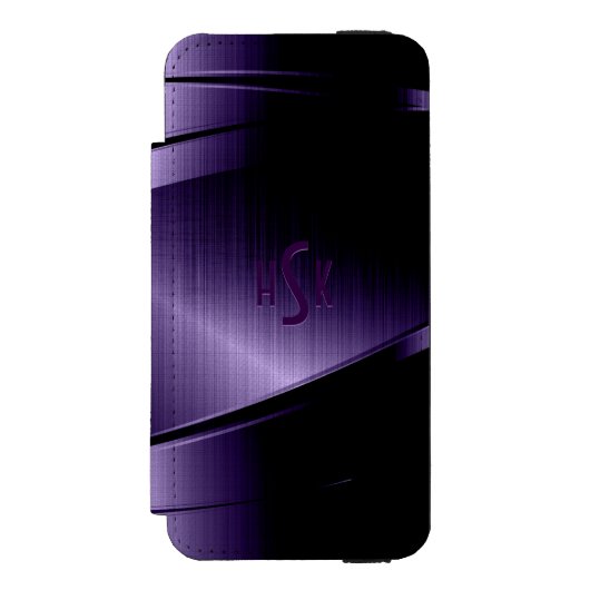 Lila Shiny-Metallic-Aluminiumsiegel Incipio iPhone Geldbeutel-Hülle (Folio Vorderseite)