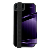 Lila Shiny-Metallic-Aluminiumsiegel Incipio iPhone Geldbeutel-Hülle (Folio Rückseite)