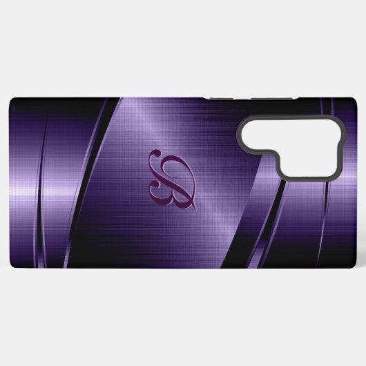 Lila Shiny-Metallic-Aluminiumsiegel Samsung Galaxy Hülle (Rückseite (Horizontal))