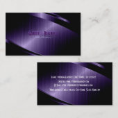 Lila Shiny-Metallic-Aluminiumsiegel Visitenkarte (Vorne/Hinten)