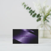 Lila Shiny-Metallic-Aluminiumsiegel Visitenkarte (Stehend Vorderseite)