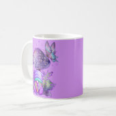 Lila Shroom & Gnome Kaffeetasse (Vorderseite Links)