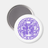 Lila Shuan Xi Magnet (Vorderseite/Rückseite)