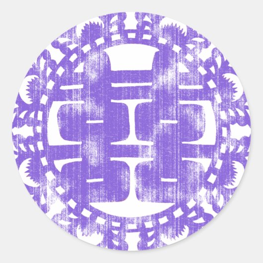 Lila Shuan Xi Runder Aufkleber (Vorderseite)
