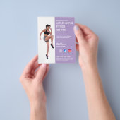 lila Sidebar Foto Fitnessstudio Personal Trainer F Flyer (Gruppe)