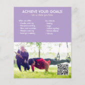 lila Sidebar Foto Fitnessstudio Personal Trainer F Flyer (Hinten)