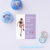 lila Sidebar Foto Fitnessstudio Personal Trainer F Flyer (Einzeln)