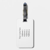 Lila Siegel Gepäckanhänger (Rückseite vertikal)