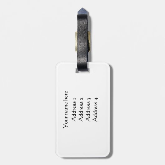 Lila Siegel Gepäckanhänger (Rückseite vertikal)