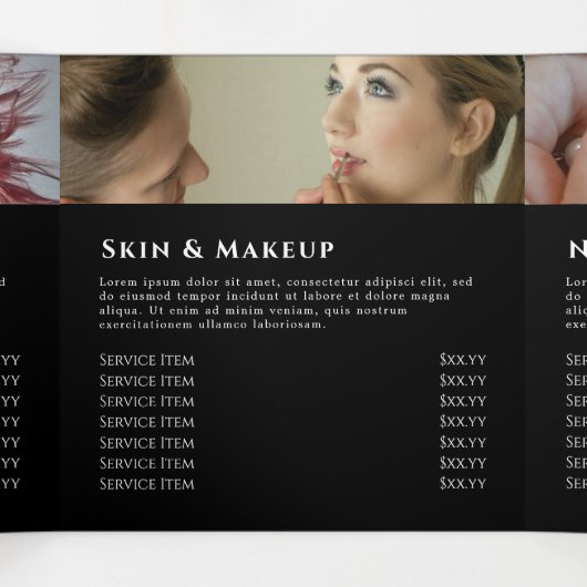 lila silber Agate Trifold Broschüre (Innenseite Mitte)