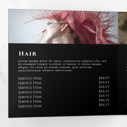 lila silber Agate Trifold Broschüre (Innen Erste Seite)