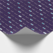 Lila & silber Blue Evil Eye Lashes Nazar Mati Geschenkpapier (Ecke)
