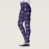 Lila & silber Blue Evil Eye Lashes Nazar Mati  Leggings (Links)