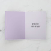 Lila Silber Glitter Buchstabe H Karte (Innenseite)