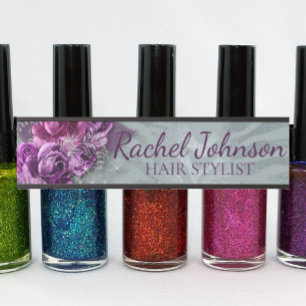 Lila Silber Glitter Rosen Floral Weiblich Türschild