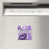 Lila & silber Wedding Rose Bouquet mit Spitze Magnet (In Situ (Geschirrspüler))