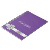 Lila Silberband Notizblock (Linke Seite)