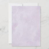 Lila Silberblume Geometrische Hochzeit Einladung (Rückseite)