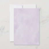 Lila Silberblume Geometrische Hochzeit RSVP Karte (Rückseite)