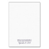 Lila Silberblumen-Grüne Hochzeitskarten Tischnummer (Rückseite)