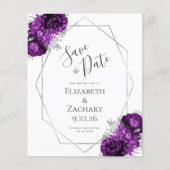 Lila Silberblumen-Hochzeit (Vorderseite)