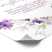 Lila Silberblütenschmetterling Mitternachtstaucher Poster (Ecke)